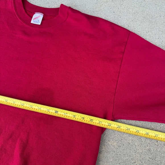 Vintage Jerzees Sweatshirt Adult Large Red Pull Over Made In‎ USA - Picture 5 of 9
